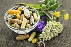 Preparados naturais de herbas para o tratamento da prostatite